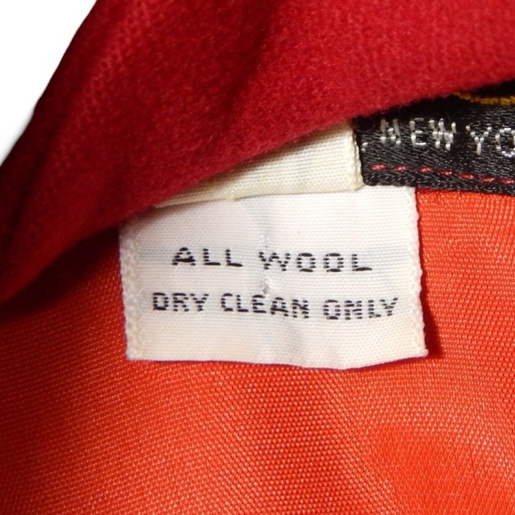 KOOS Van Den Akker Vintage 80s Jacket Wool Art To Wear Patchwork Red Size 8 - Picture 12 of 13